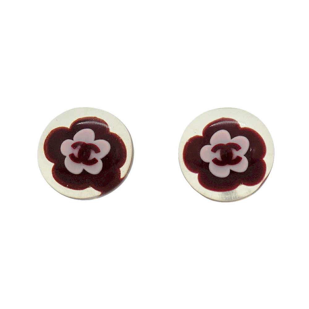 CHANEL Silver Logo Earrings